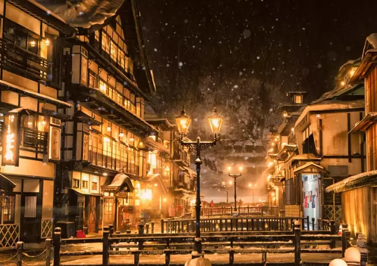 Ginzan Onsen winter