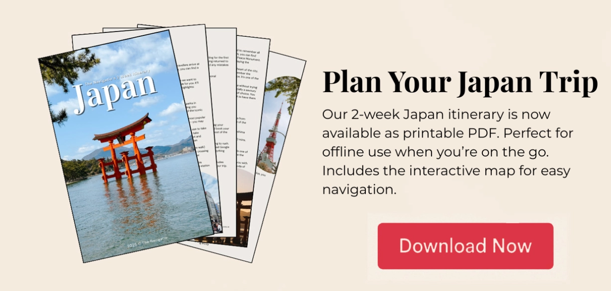 Tokyo Kyoto Osaka itinerary