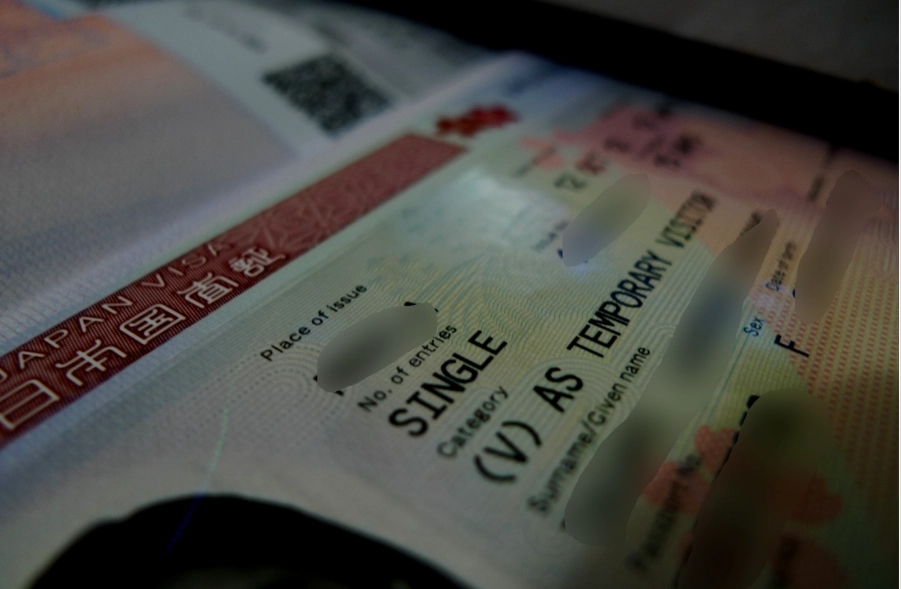 B1/B2 visa application Japan